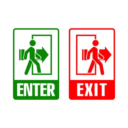 Exit and Entry Signs
